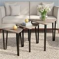 Fixturesfirst Modern Woodgrain Look Nesting Tables, Brown - Set of 3 FI2046528